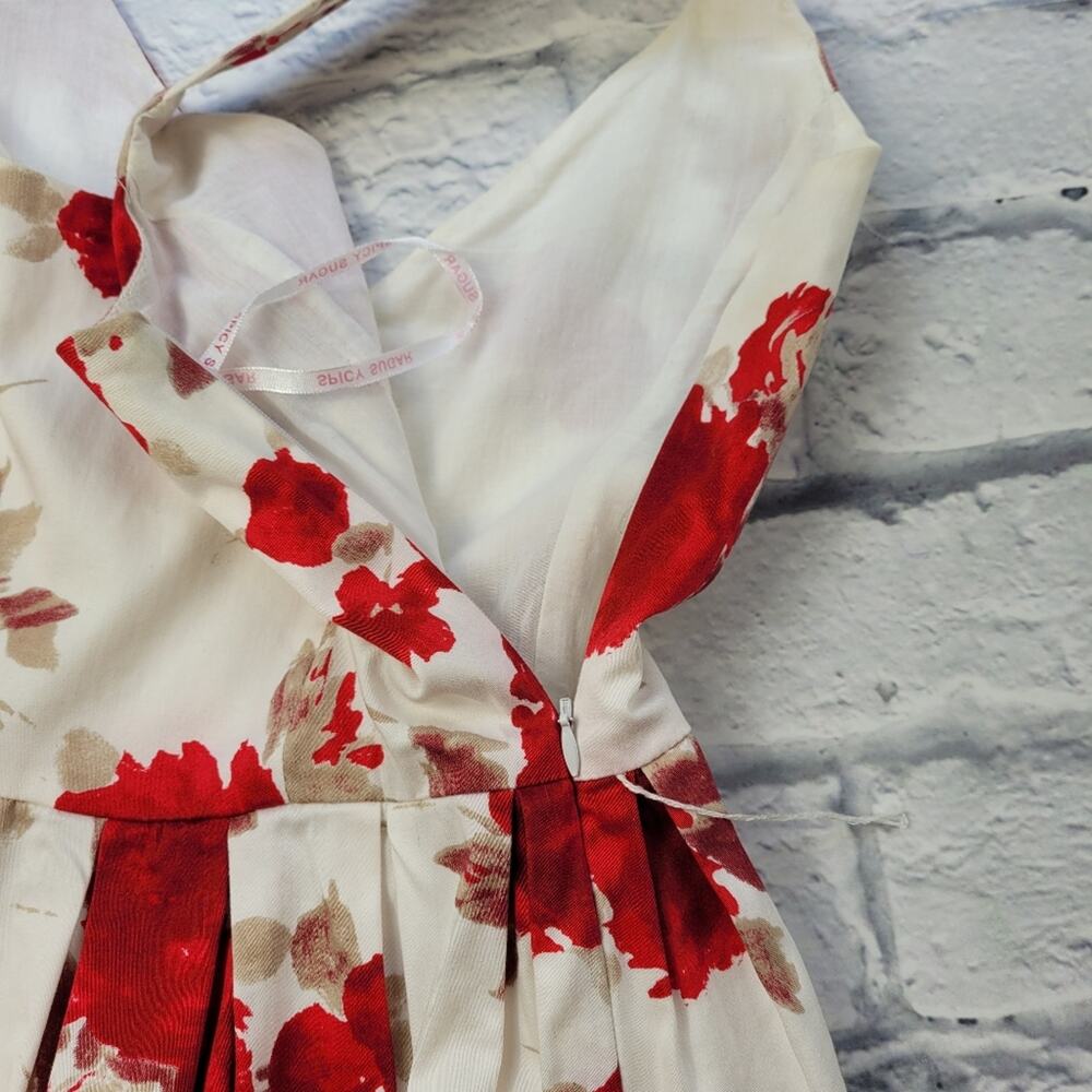 Spicy Sugar Floral Sun Dress Pleated with Crinoline size 8 - Picture 5 of 11